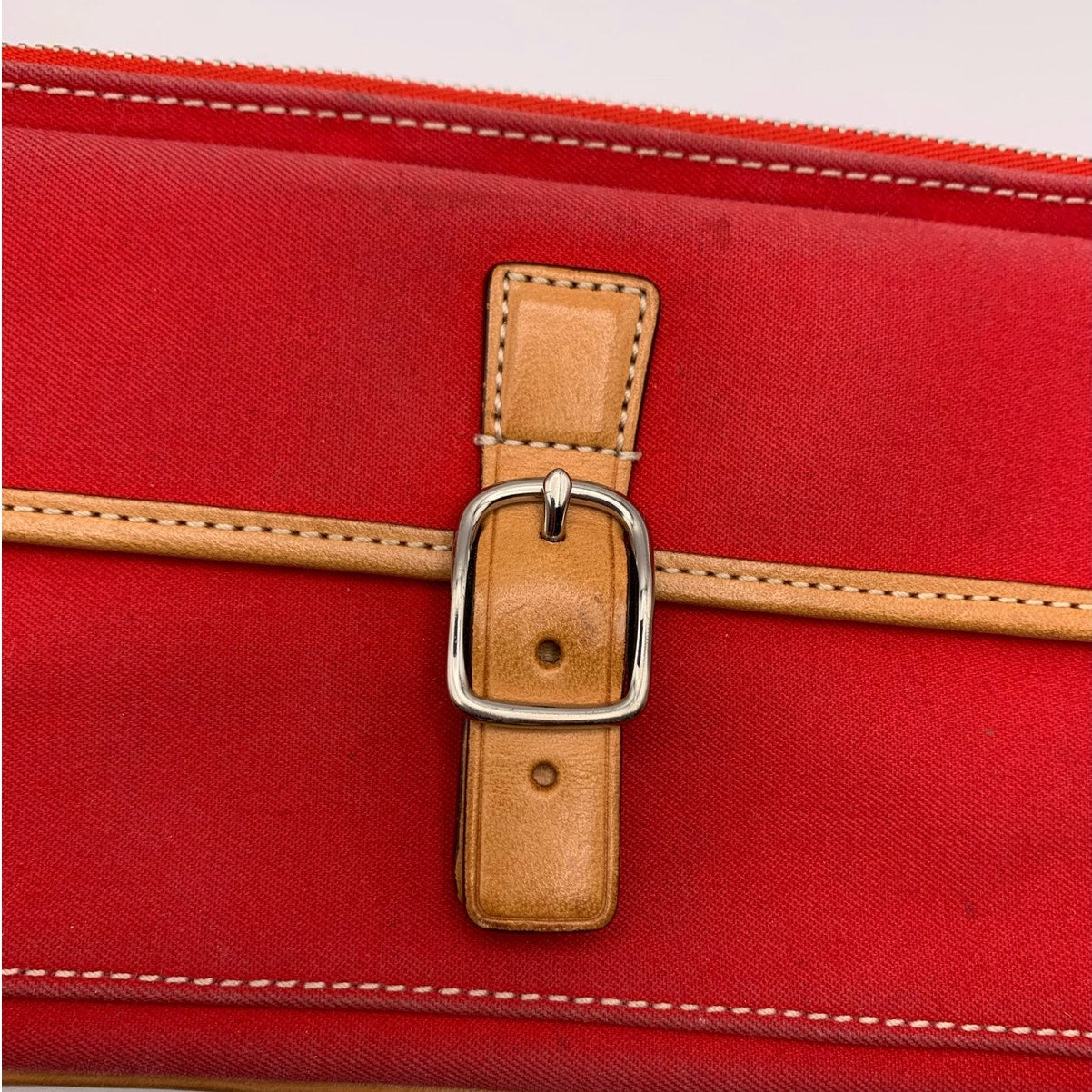 Vintage COACH Red 2 Toned Wristlet