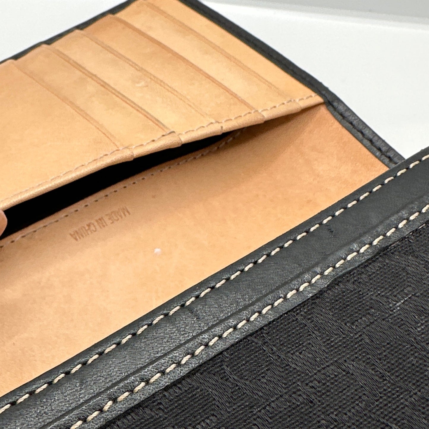 y2k Coach Vintage Black Signature Canvas Hampton Buckle Wallet