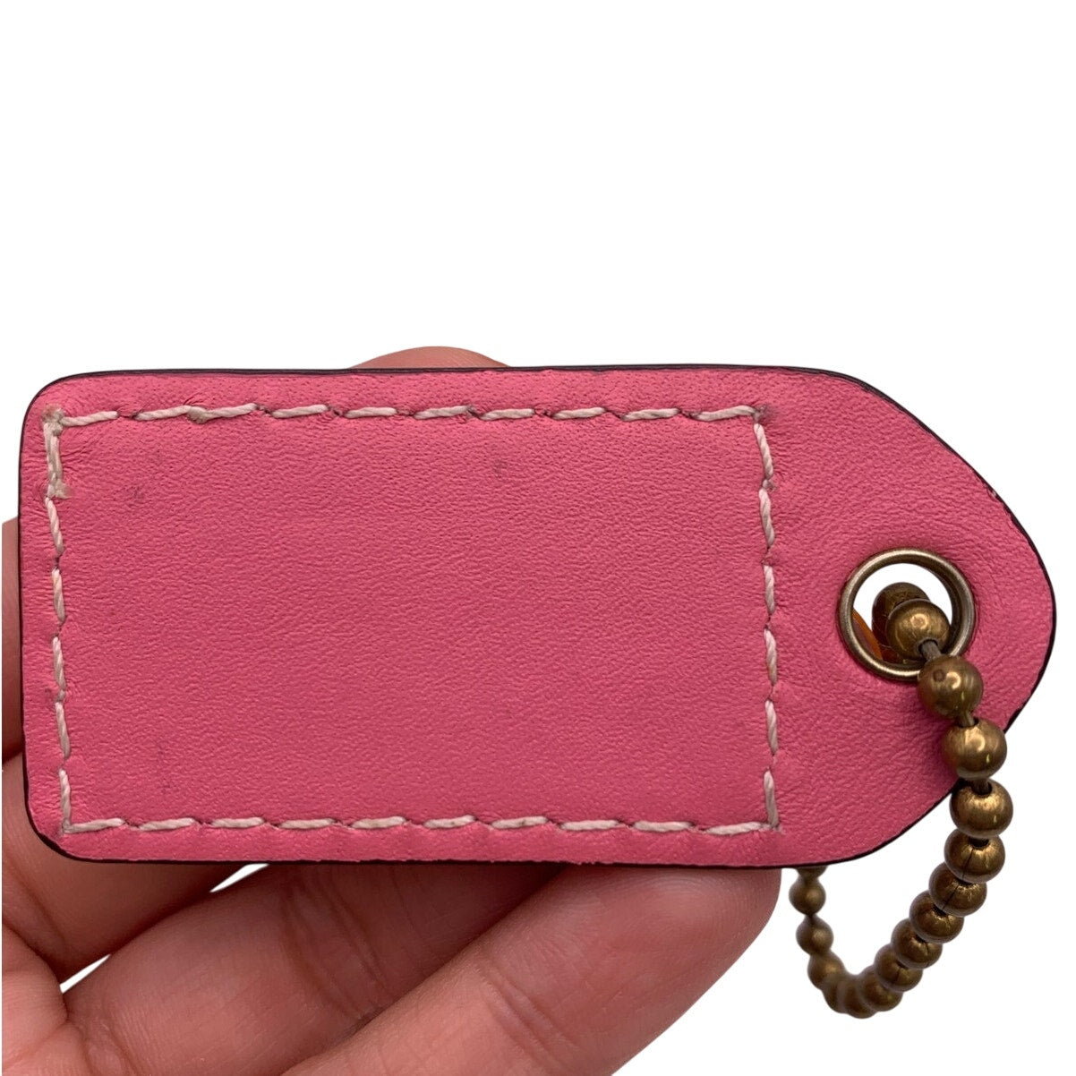 2.5" y2k COACH Vintage Pink Fob Bag Charm Hang tag Hangtag