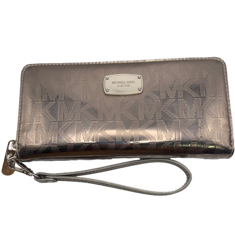 Michael Kors Metallic Silver Zip Around Wallet