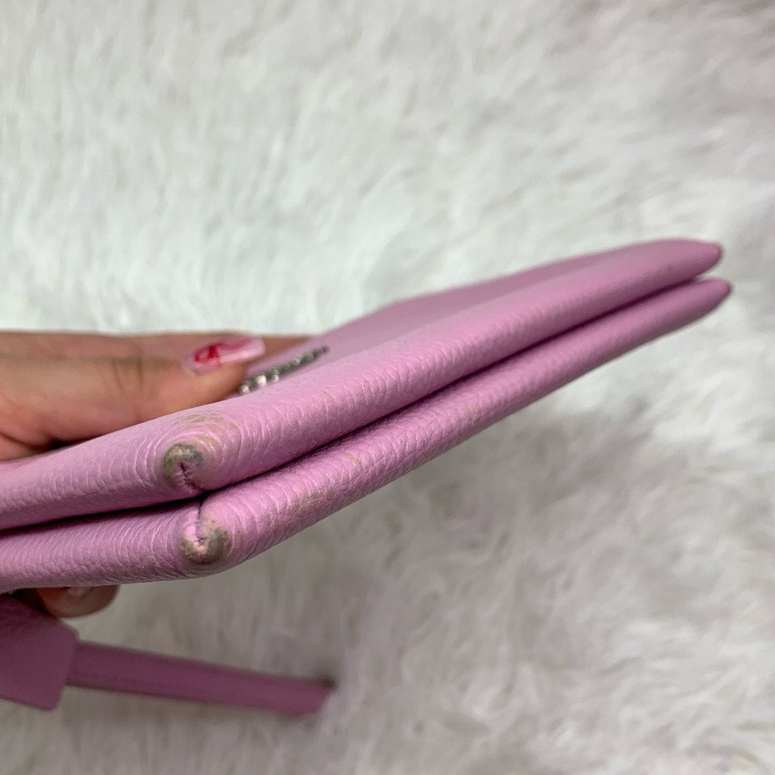 COACH Pink Double Zipper Wristlet