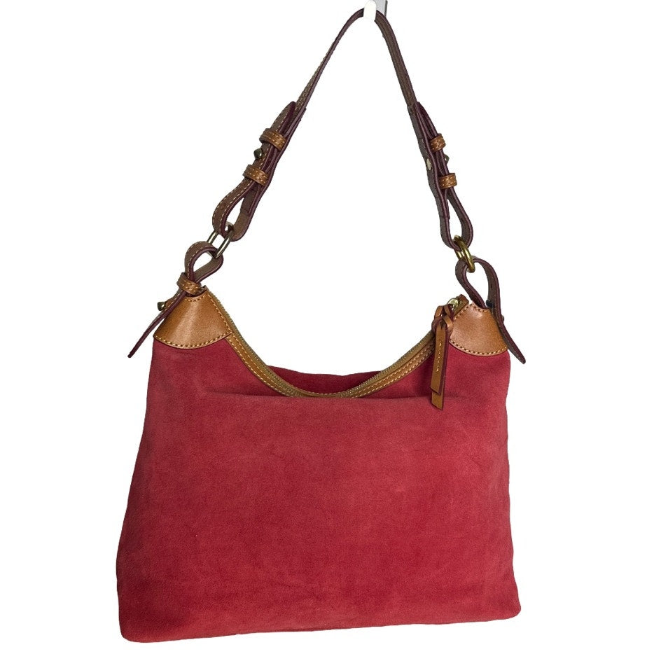 NWOT DOONEY & BOURKE Wine Red Suede Hobo Shoulder bag