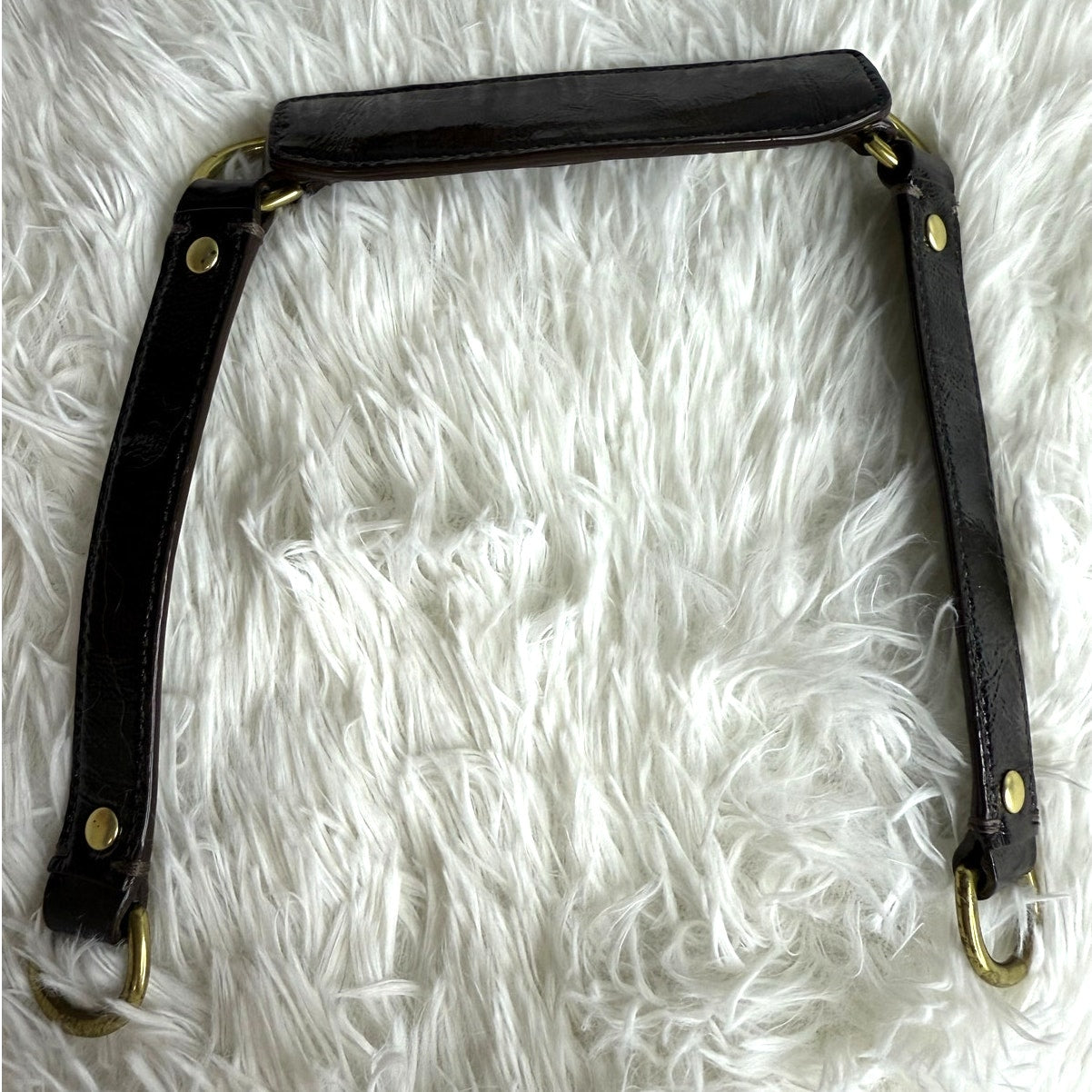 Brown Patent Leather Shoulder Replacement Strap