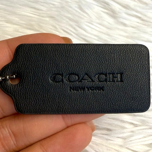 COACH Black Fob Bag Charm Hang tag Hangtag
