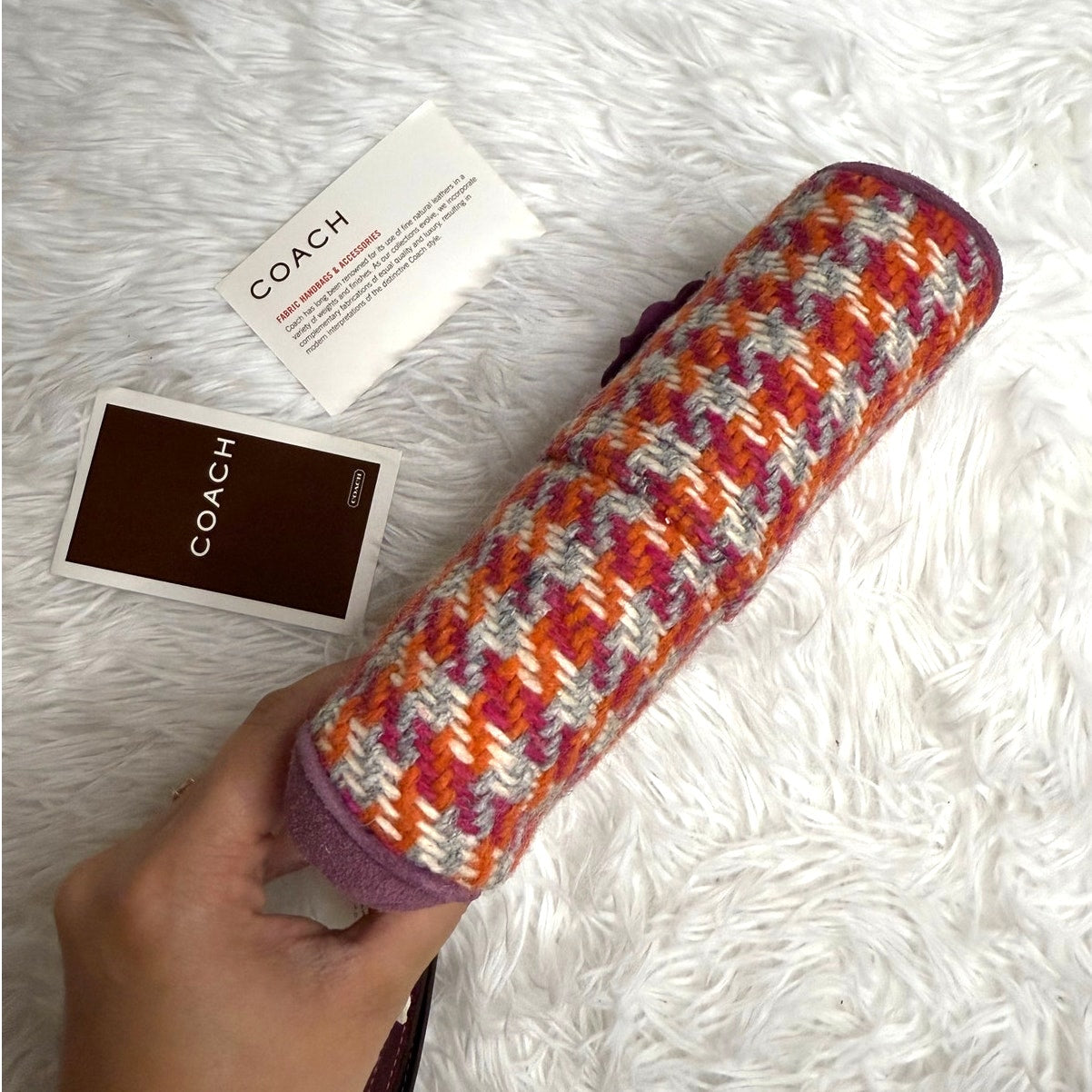 NWT COACH Hampton Houndstooth Kisslock Wristlet