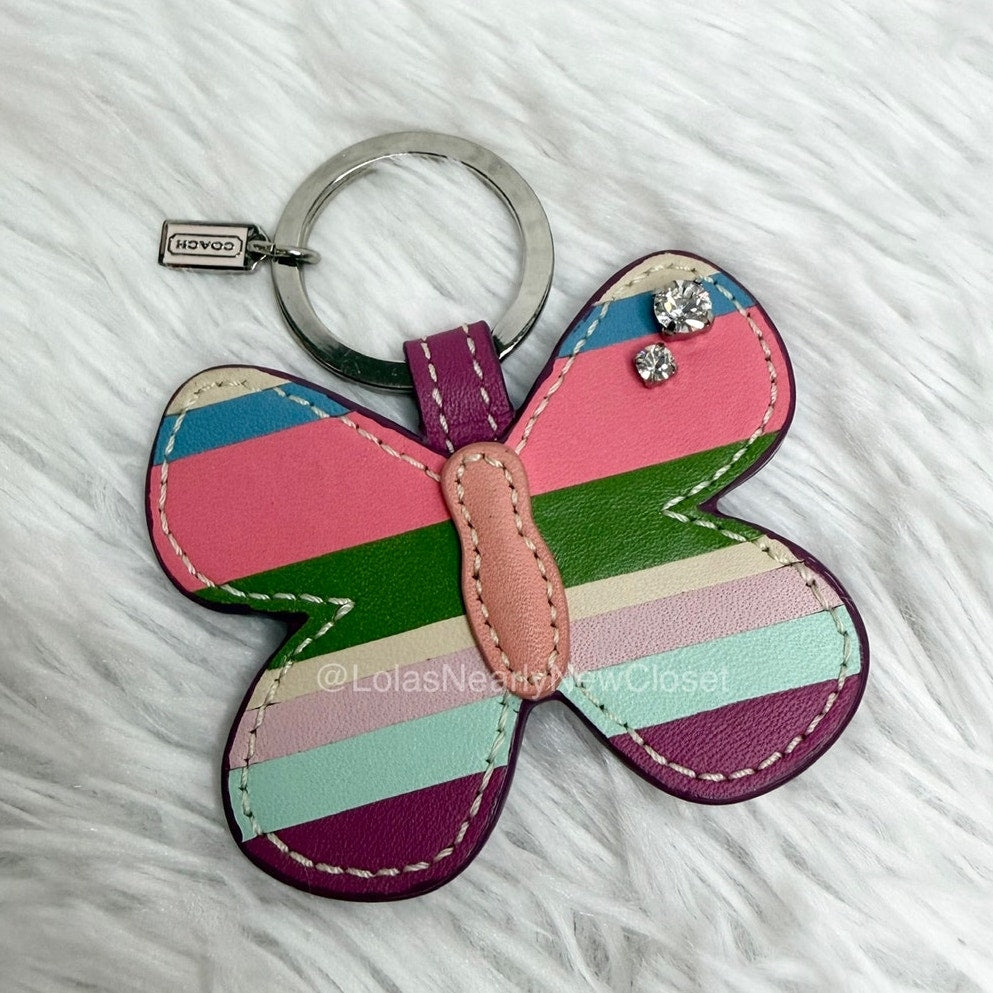 y2k Coach Rare Vintage Butterfly Charm Keychain