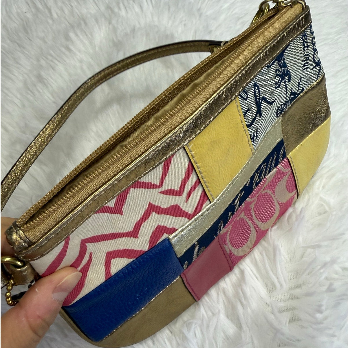 COACH Patchwork Large Wristlet
