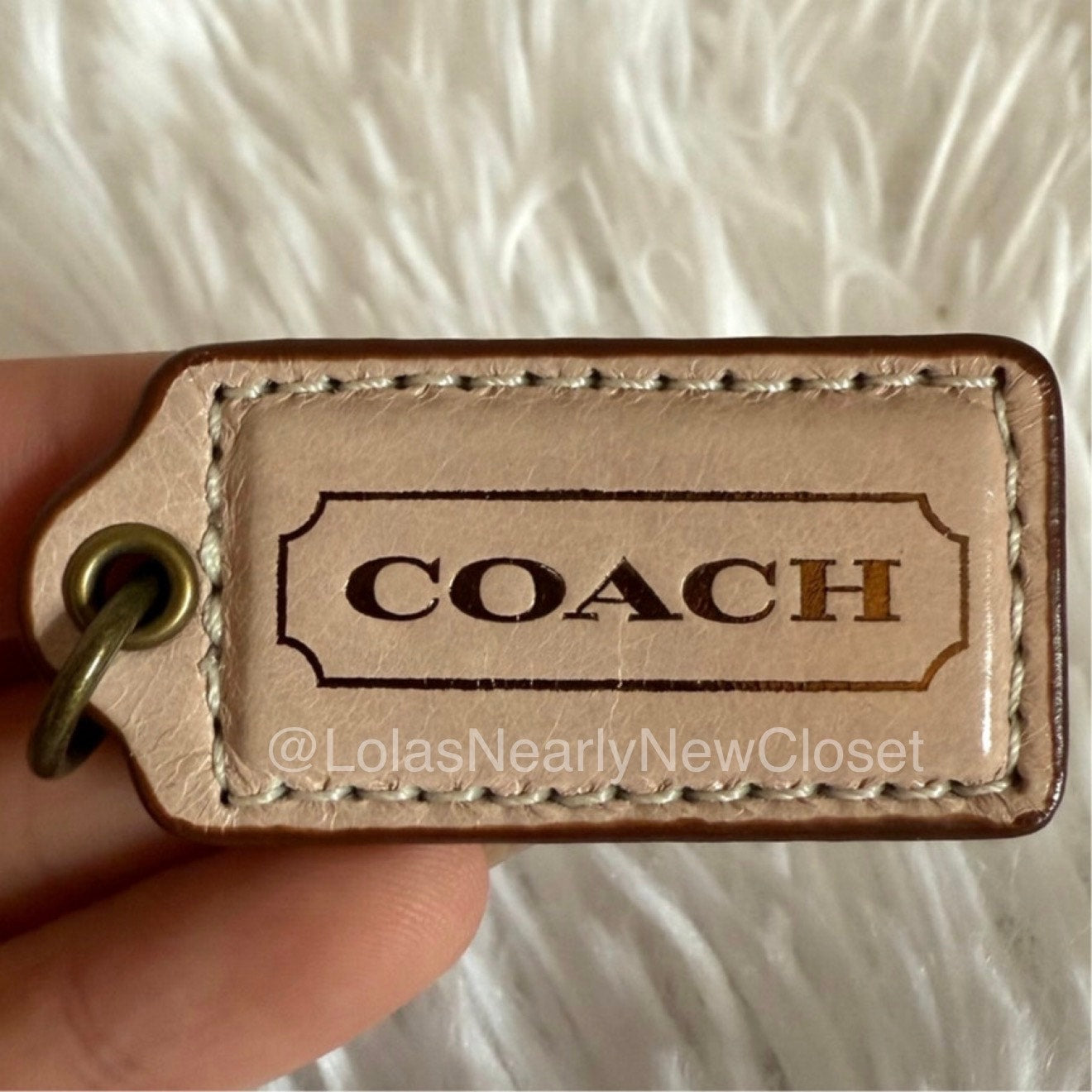 1.5" COACH Fob Bag Charm Hang tag Hangtag