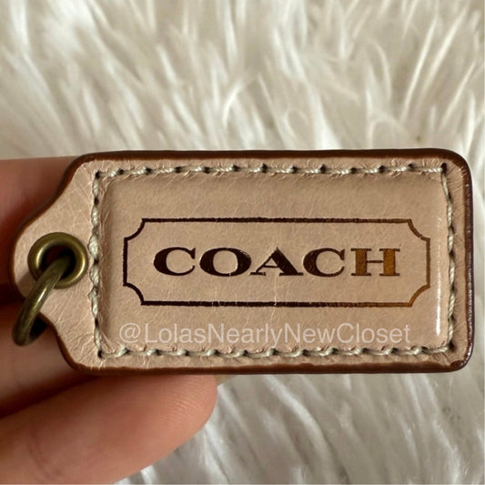 1.5" COACH Fob Bag Charm Hang tag Hangtag