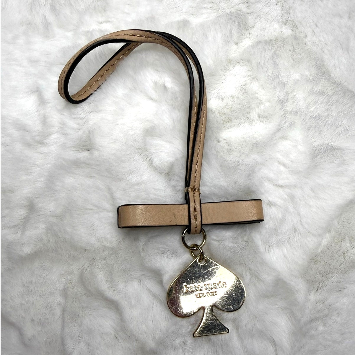 Kate spade New York Tan Spade key fob bag charm