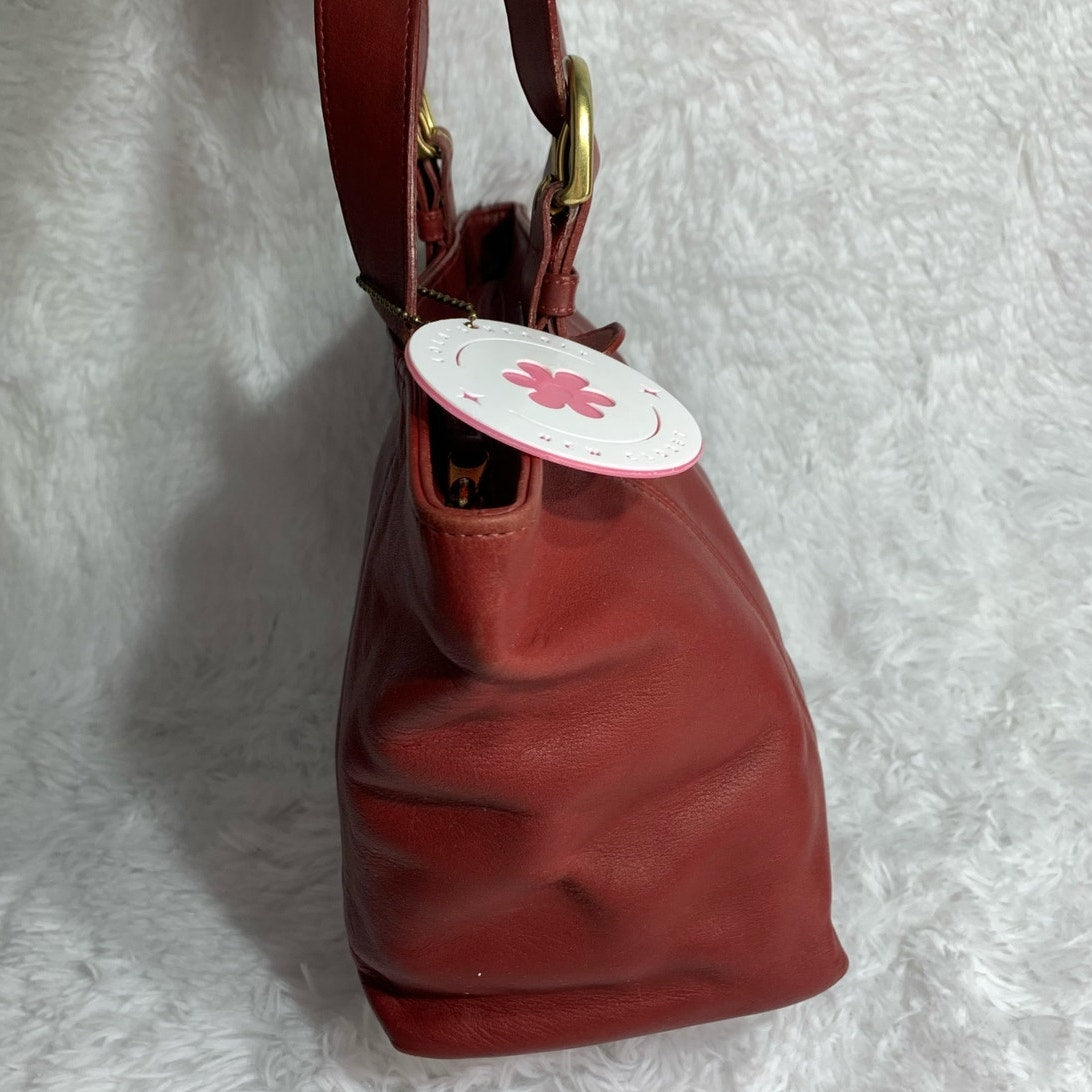 Vintage COACH Waverly Red United States Top Handle Handbag