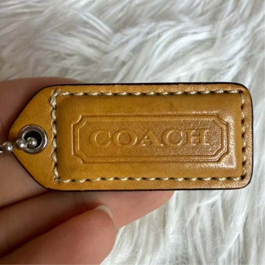 1.5" y2k COACH Vintage Fob Bag Charm Hang tag Hangtag