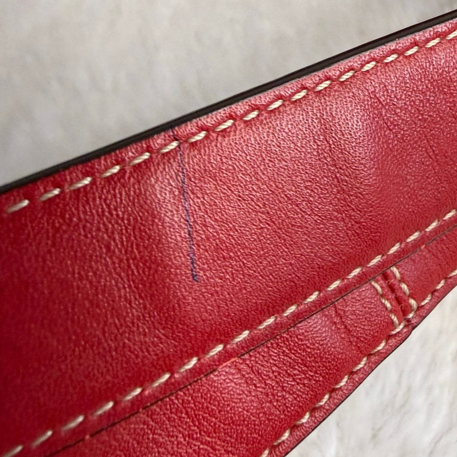 y2k Coach Vintage Soho Red Jacquard Shoulder Bag Crossbody