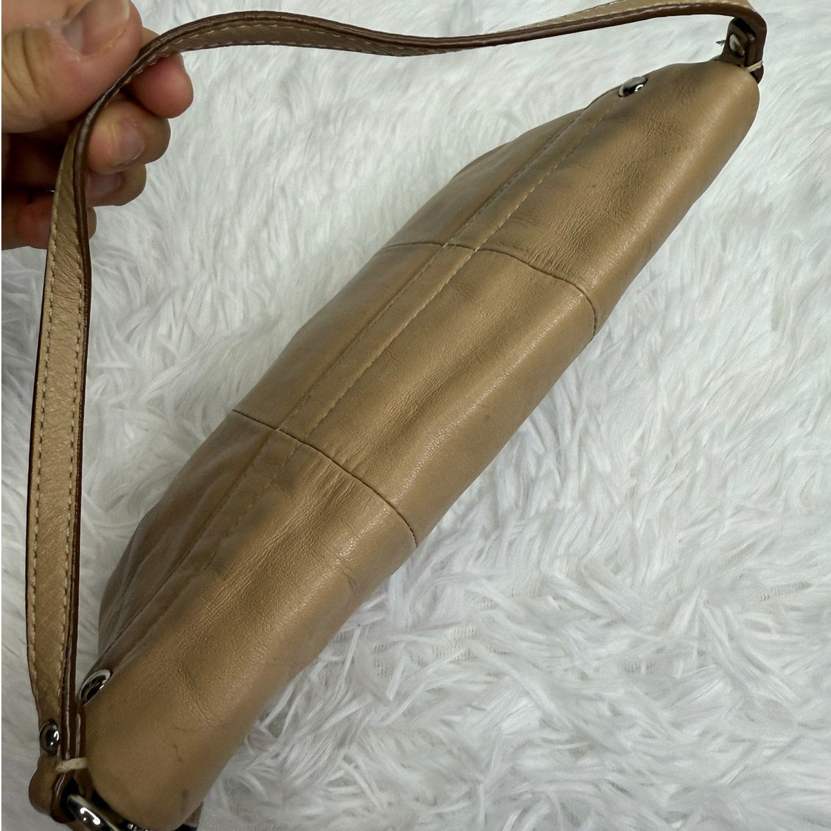 COACH y2k Tan Kristin Mini Purse Wristlet