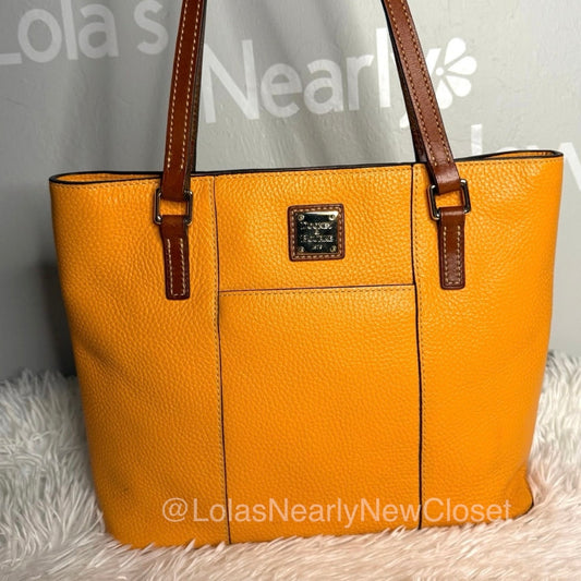 DOONEY & BOURKE Orange Pebbled Grain Lexington Tote