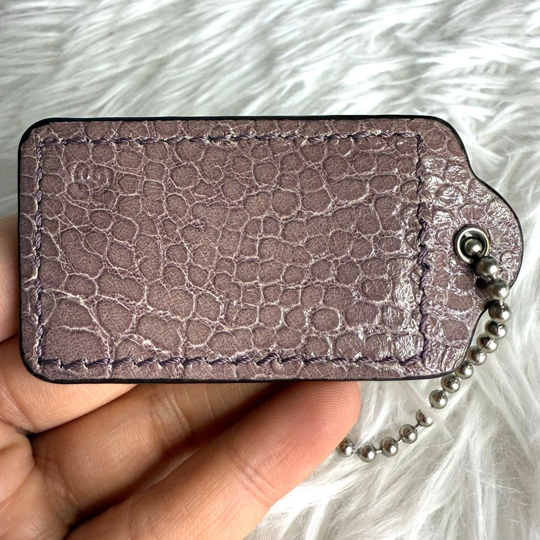COACH Purple Fob Bag Charm Hang tag Hangtag