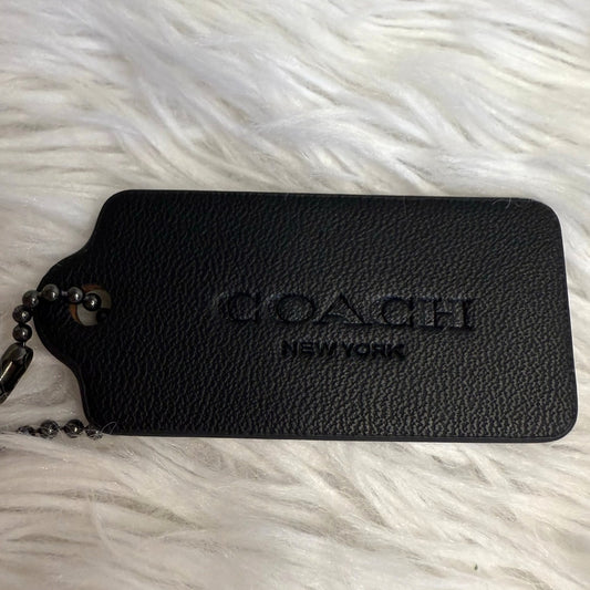 2" COACH Black Fob Bag Charm Hang tag Hangtag