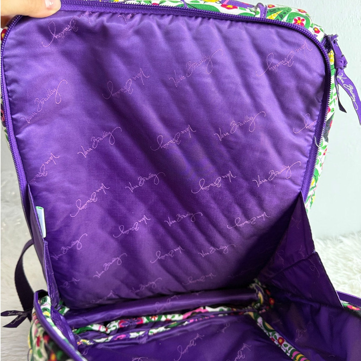 Vera Bradley Quilted Essential Large Laptop Backpack Bright Paisley