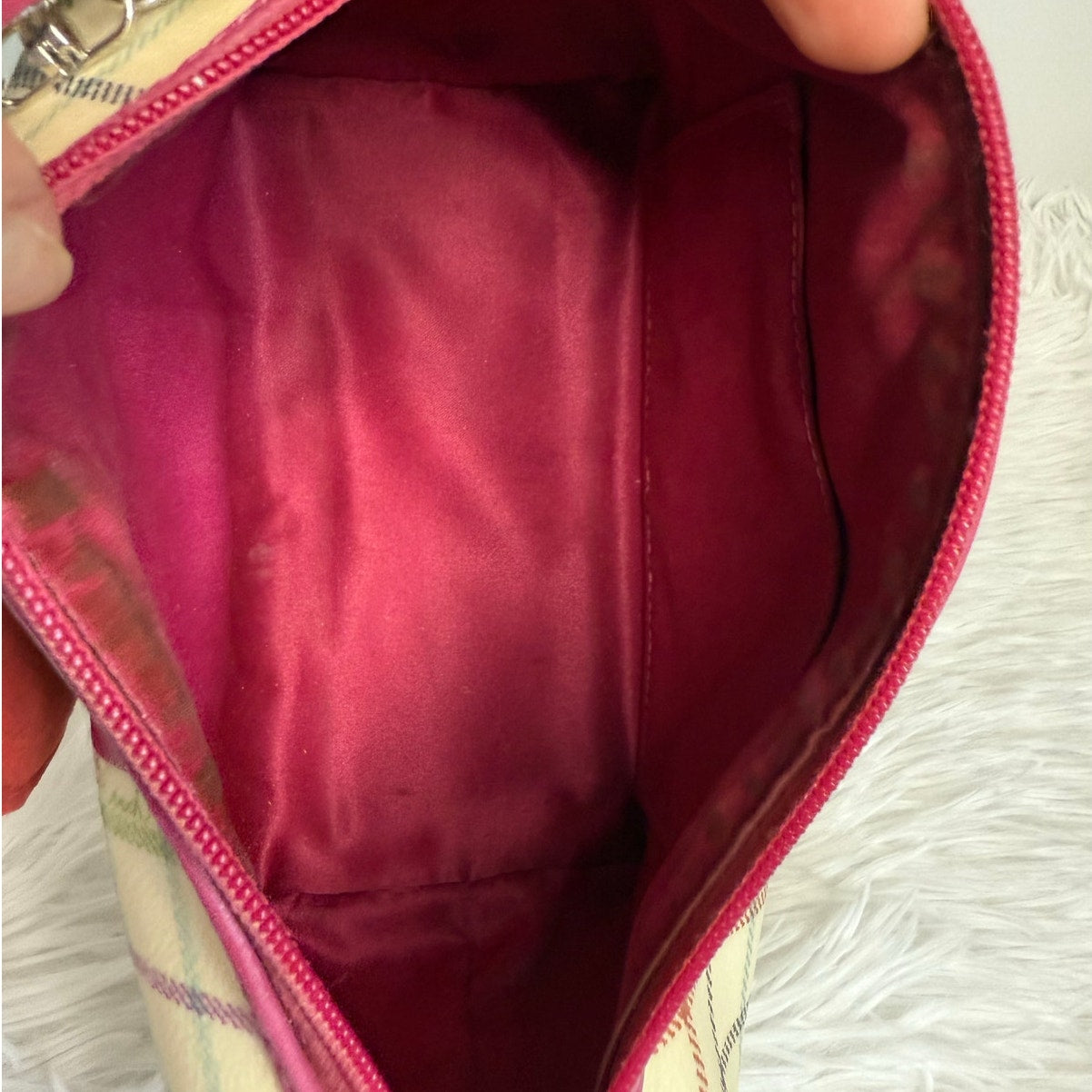 y2k COACH Heritage Plaid Mini Purse Shoulder Bag Wristlet