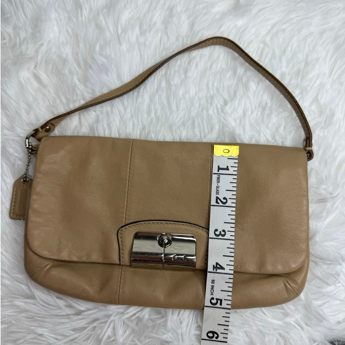 COACH y2k Tan Kristin Mini Purse Wristlet