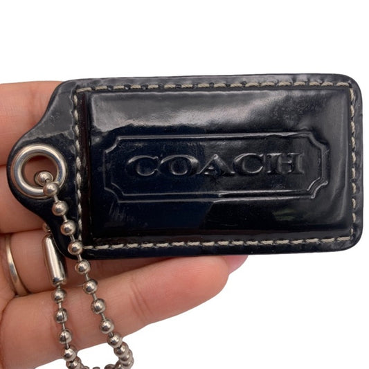 COACH Patent Leather HangTag Bag Charm Fob