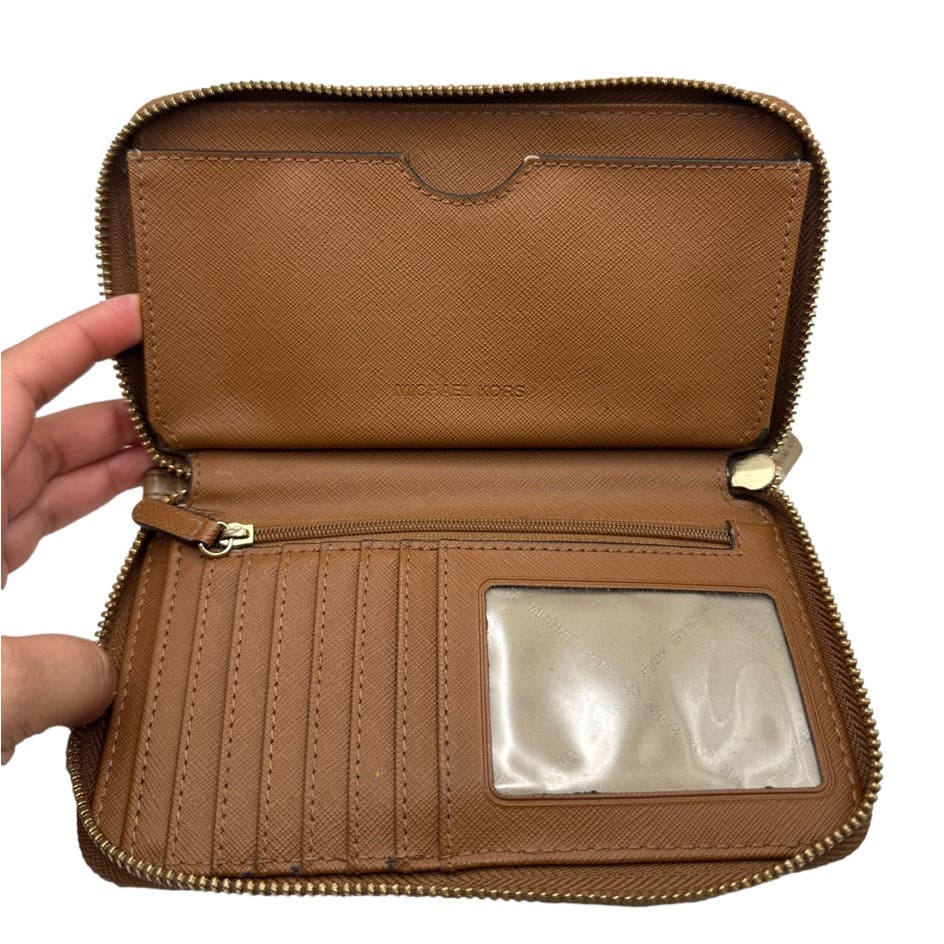 Michael Kors Brown Zip Around Wallet