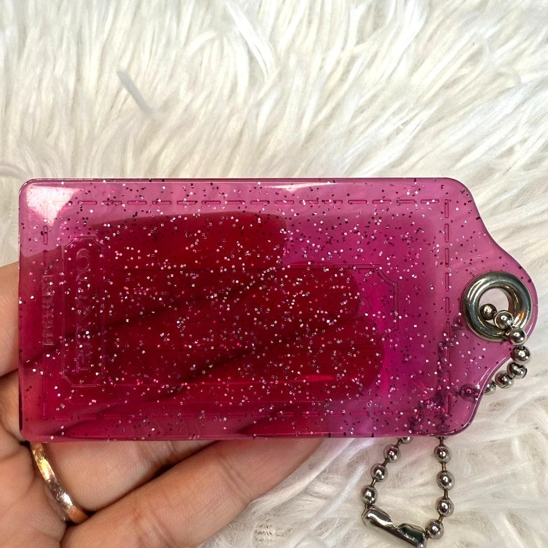 3” COACH Poppy Fob Bag Charm Hang tag Hangtag