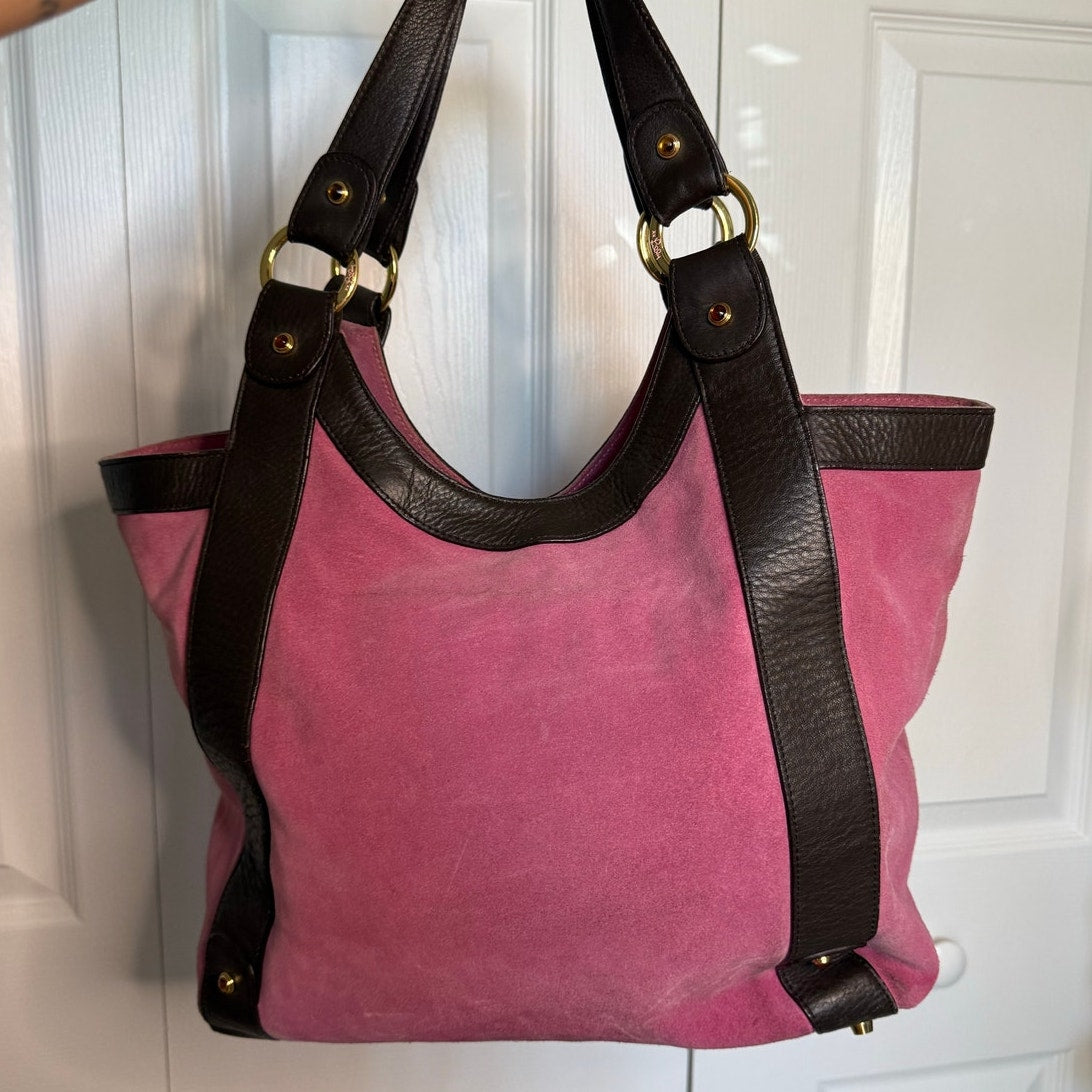 Lilly Puliyzer Brown Pink Shoulder bag Tote Purse