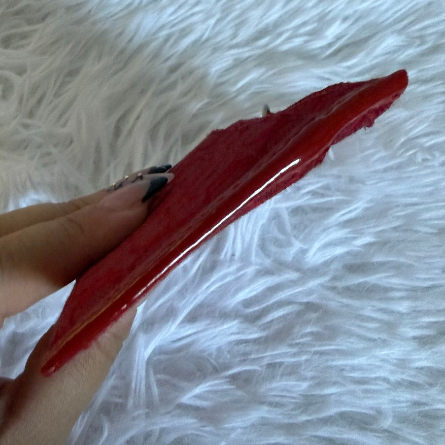 y2k Coach Vintage Red Signature Card Wallet with Chain Ring