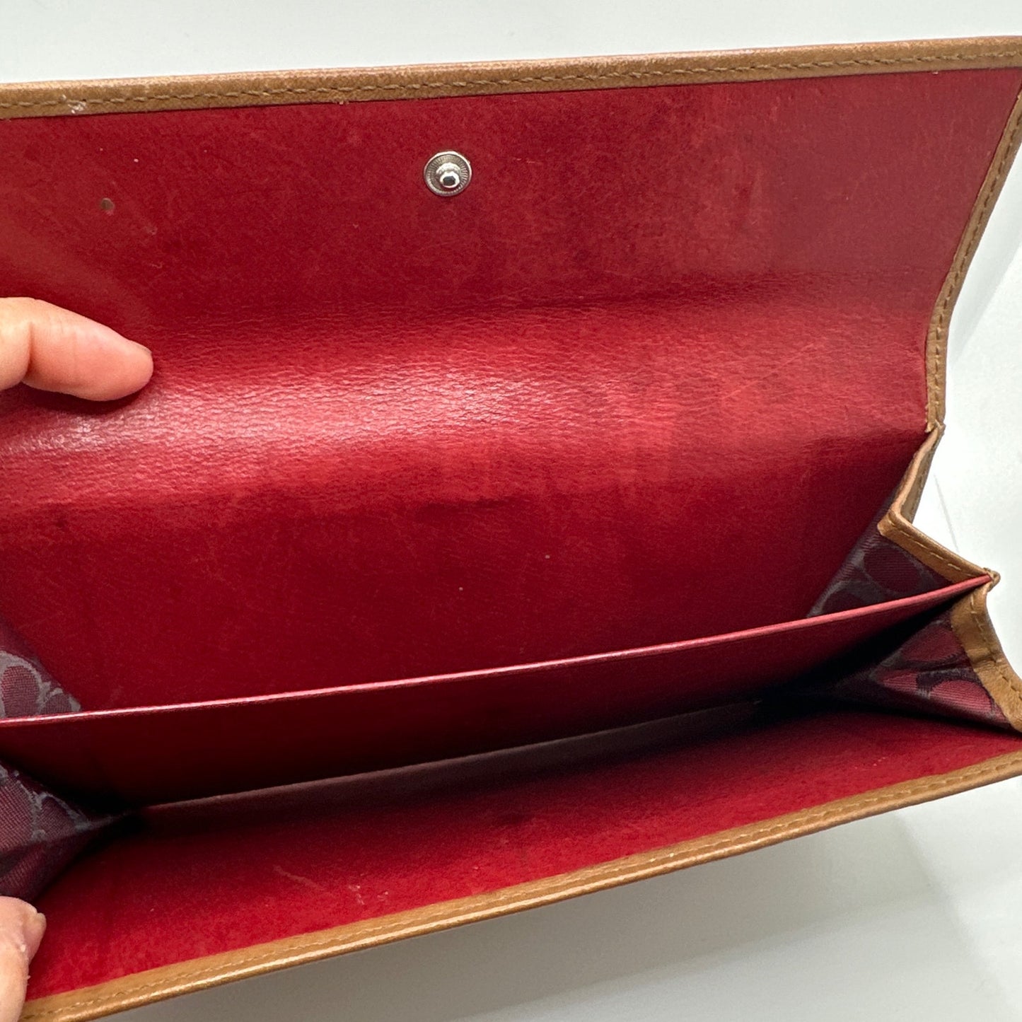Vintage Soho COACH Brown Buckle Y2k Leather Wallet