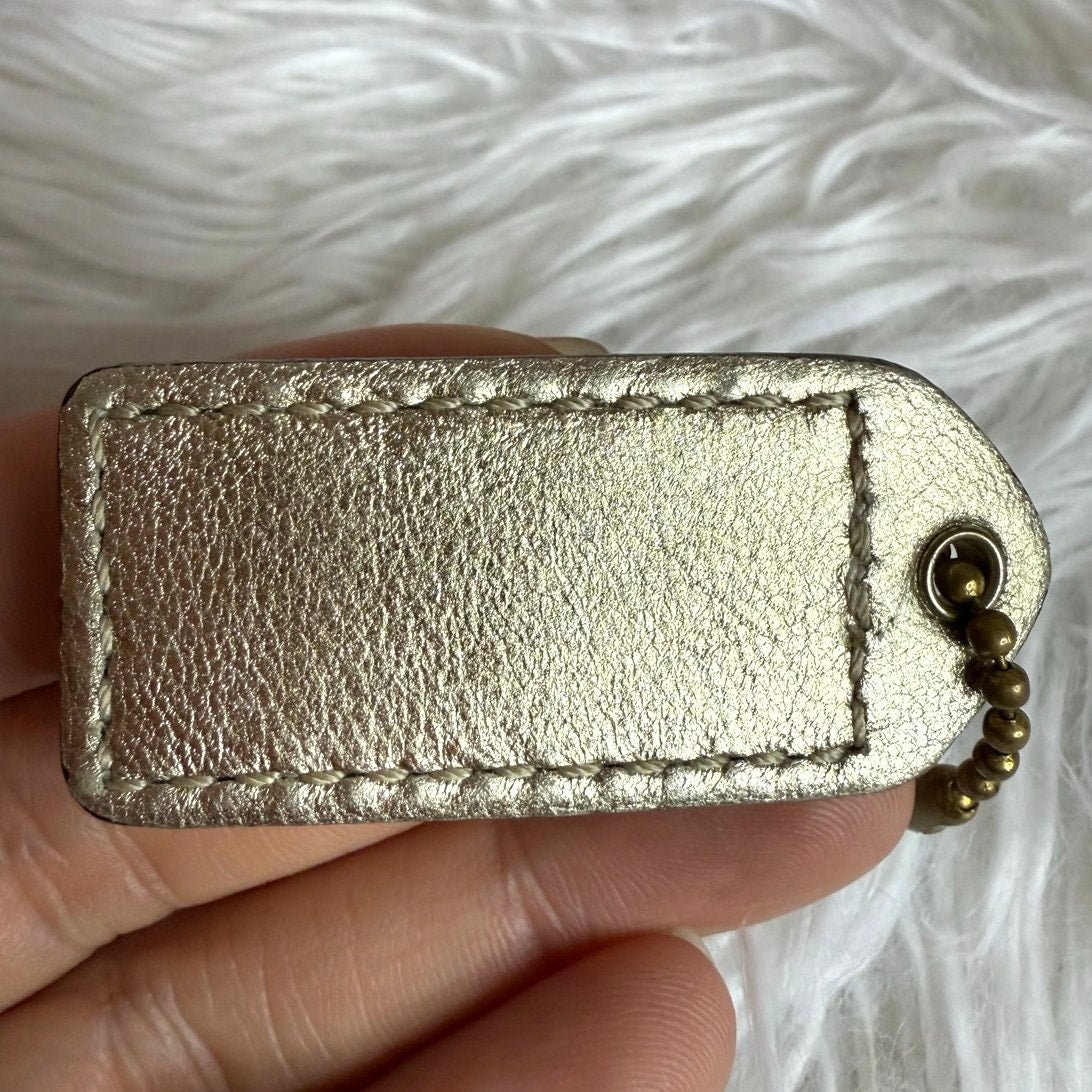 1.5" y2k COACH vintage Fob Bag Charm Hang tag Hangtag