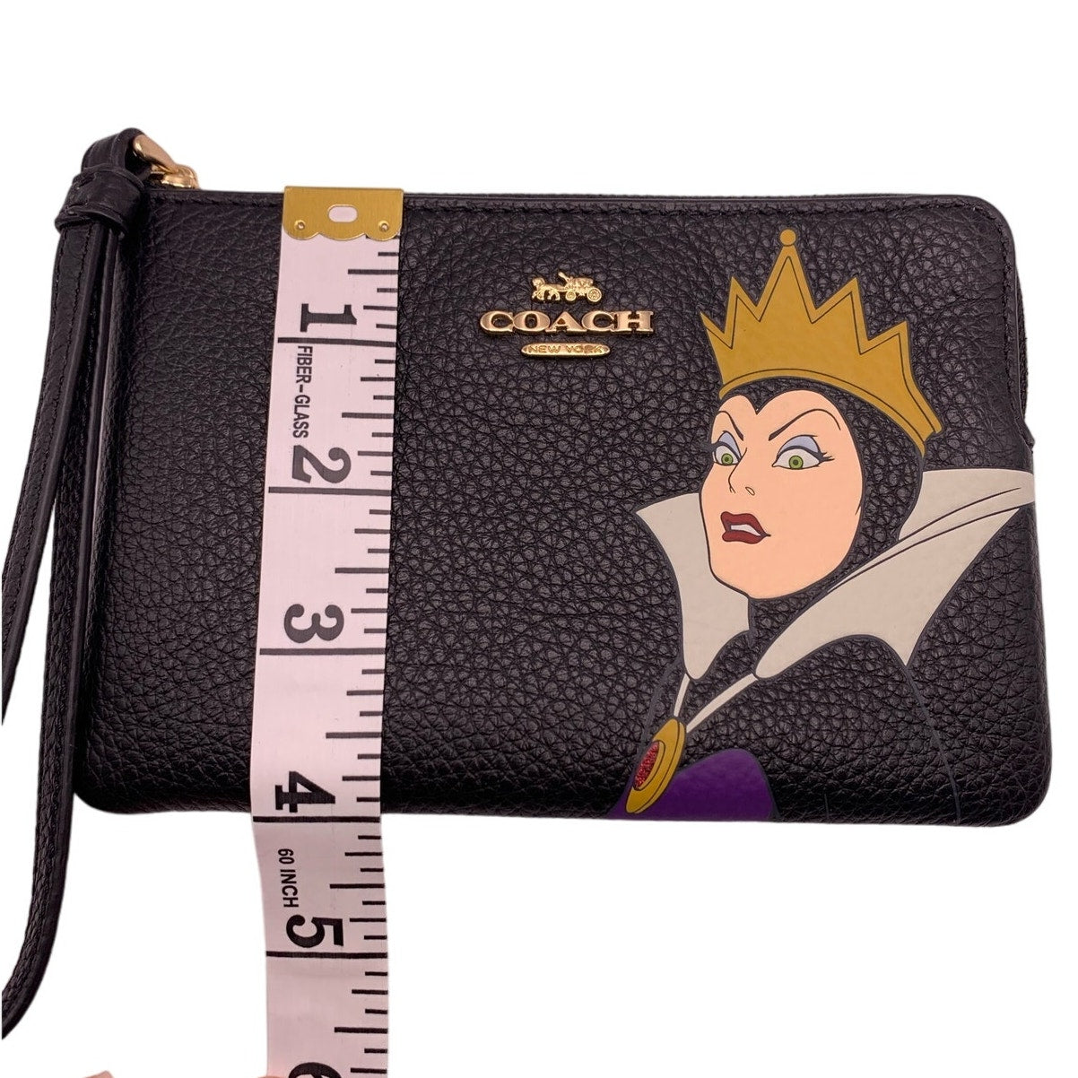 Disney X COACH Corner Zp Wristlet With Evil Queen Motif