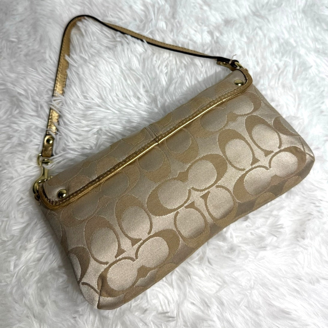 y2k Coach Gold Ashley Wristlet Mini Purse