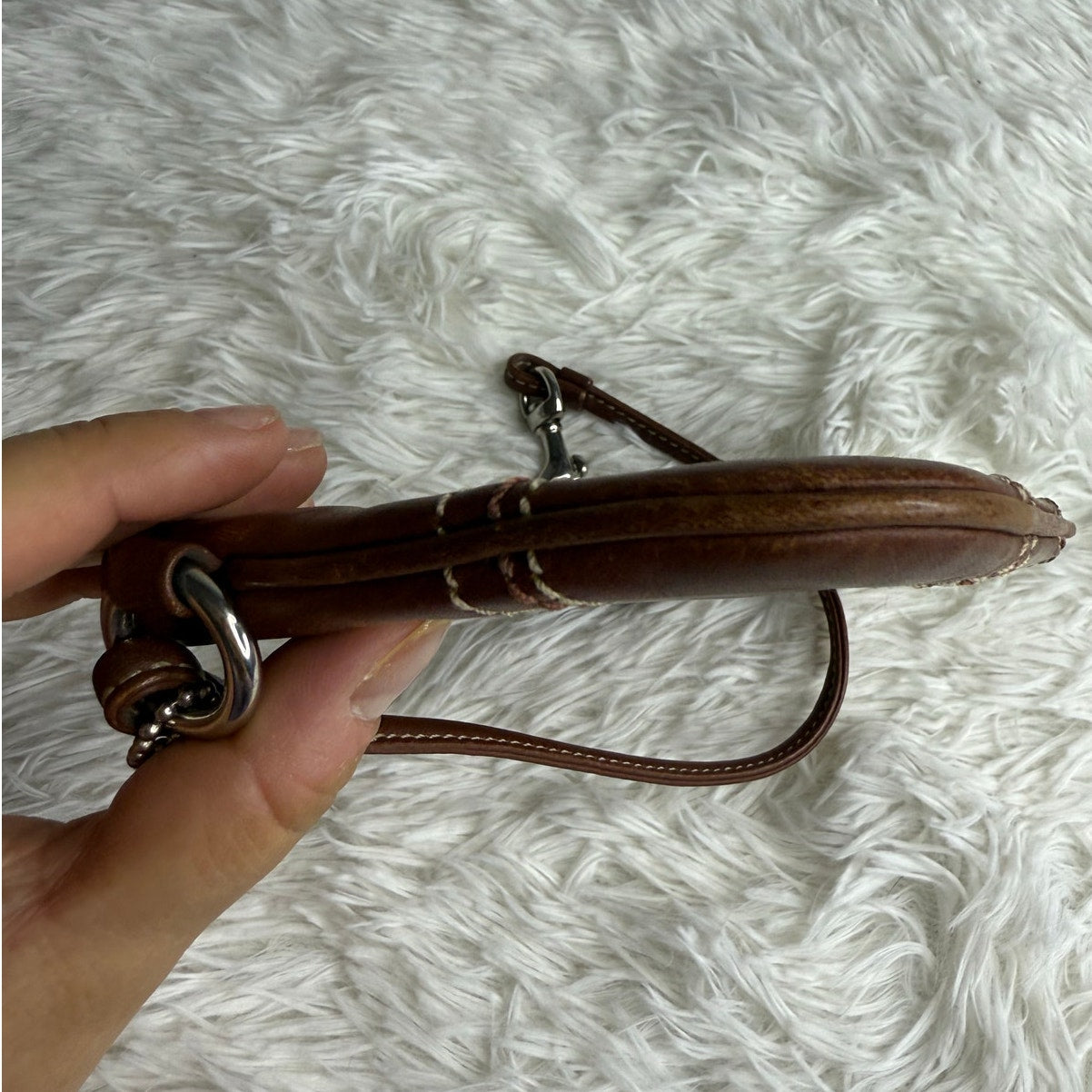 y2k COACH Leatherware Brown Wristlet
