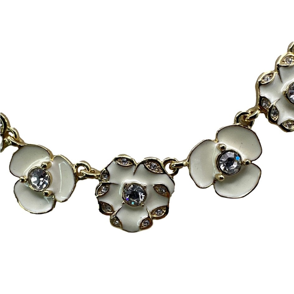 KATE SPADE New York Cream Enamel Flower Necklace