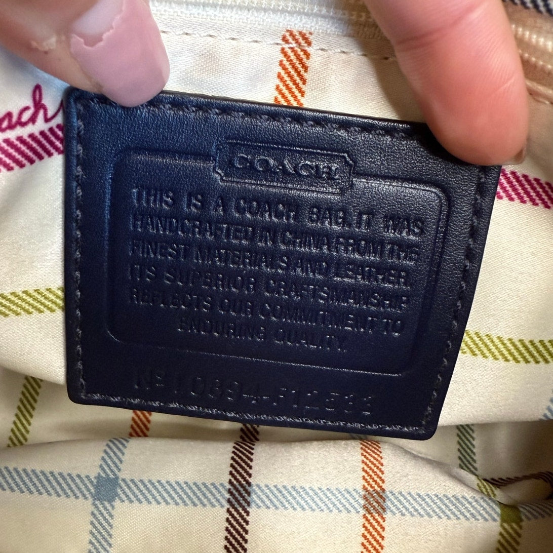 y2k COACH Denim Patent Leather Bleeker Crossbody