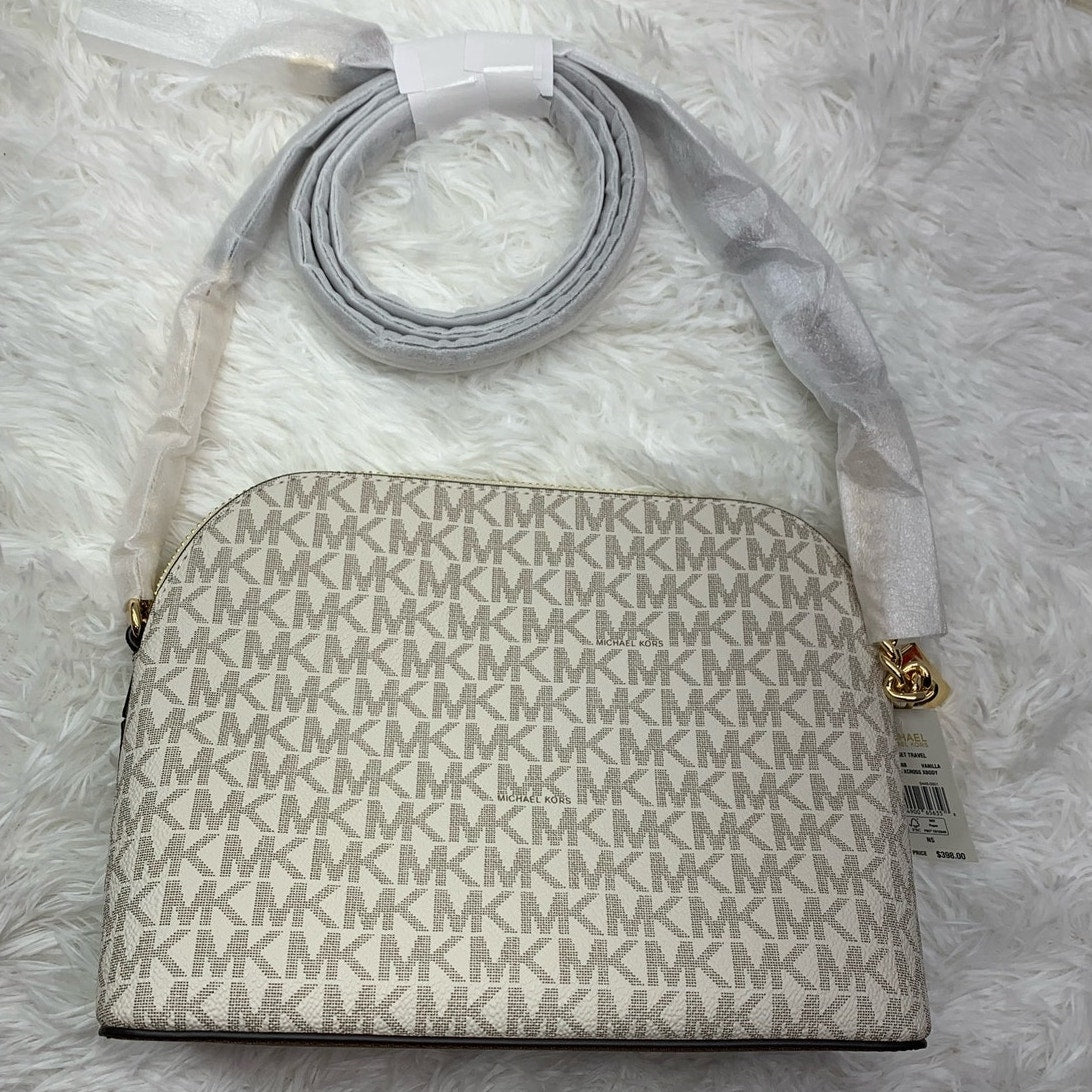 NWT MICHAEL KORS Jet Set Travel Medium Logo Dome Crossbody Bag