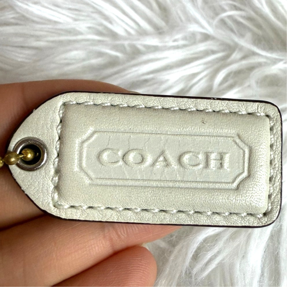 1.5" y2k COACH Vintage Fob Bag Charm Hang tag Hangtag