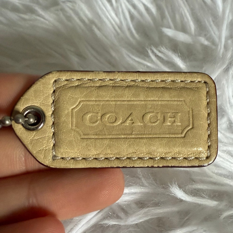 1.5" y2k COACH Vintage Fob Bag Charm Hang tag Hangtag