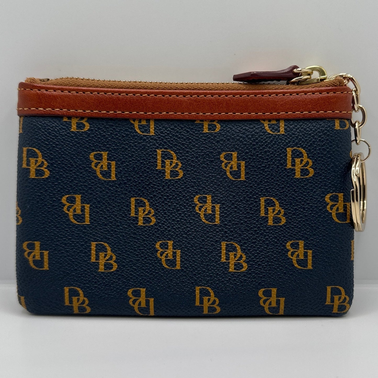 DOONEY & BOURKE Blue Brown Signature Pouch Case with Keychain