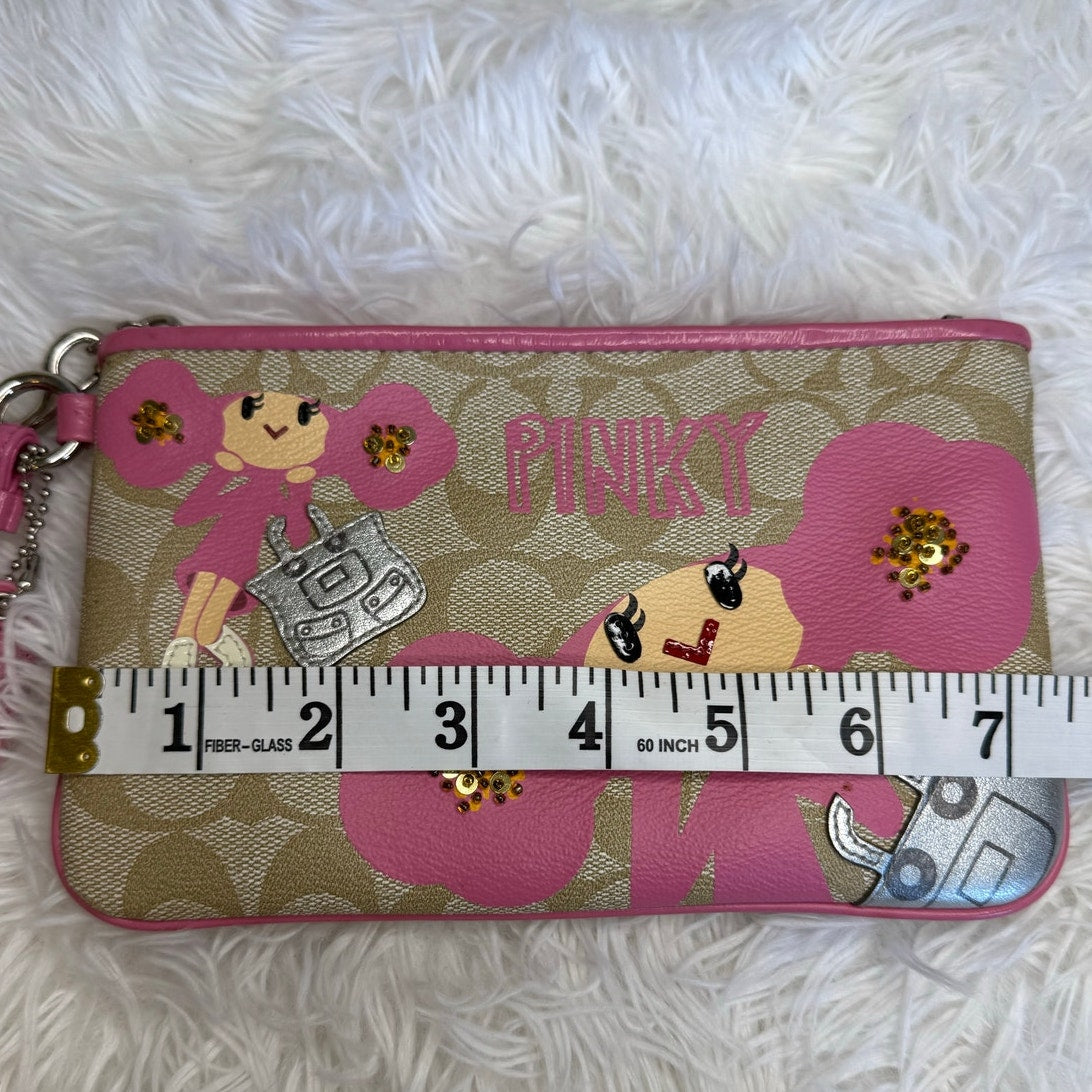 COACH Limit Edition Pinky Poppy Wristlet