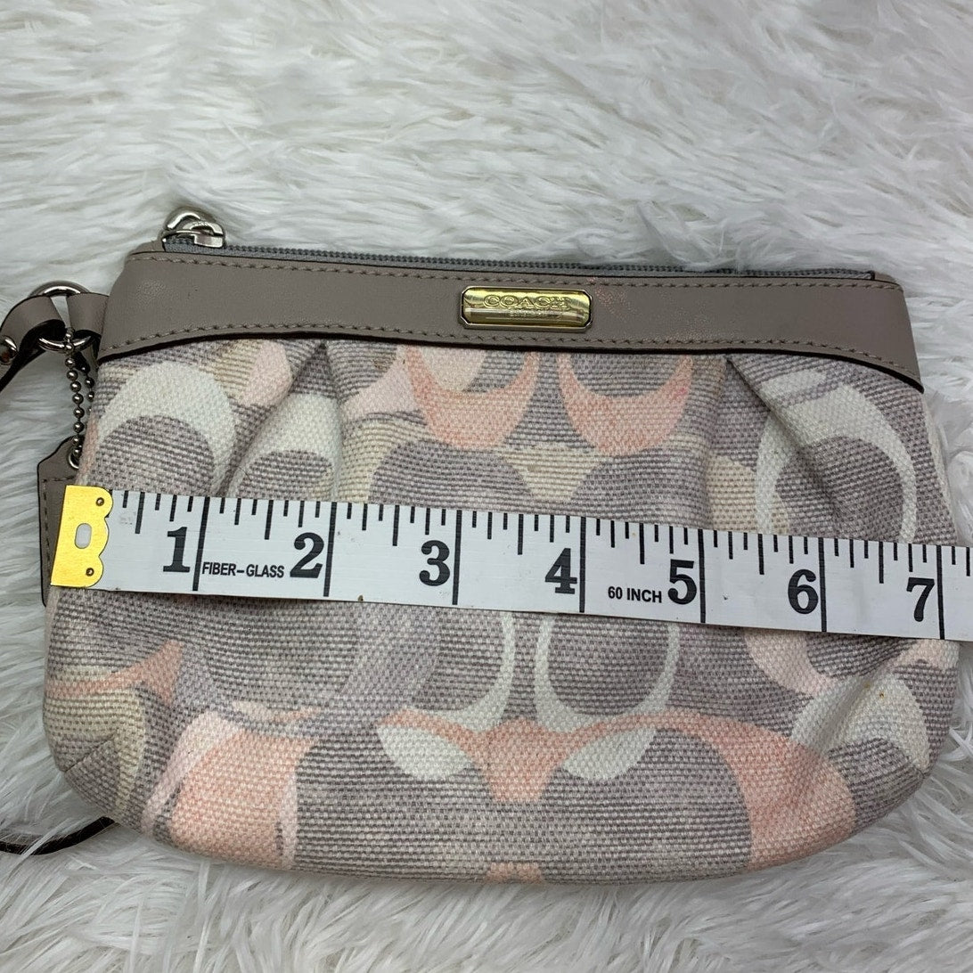 COACH Signature Canvas Wristlet