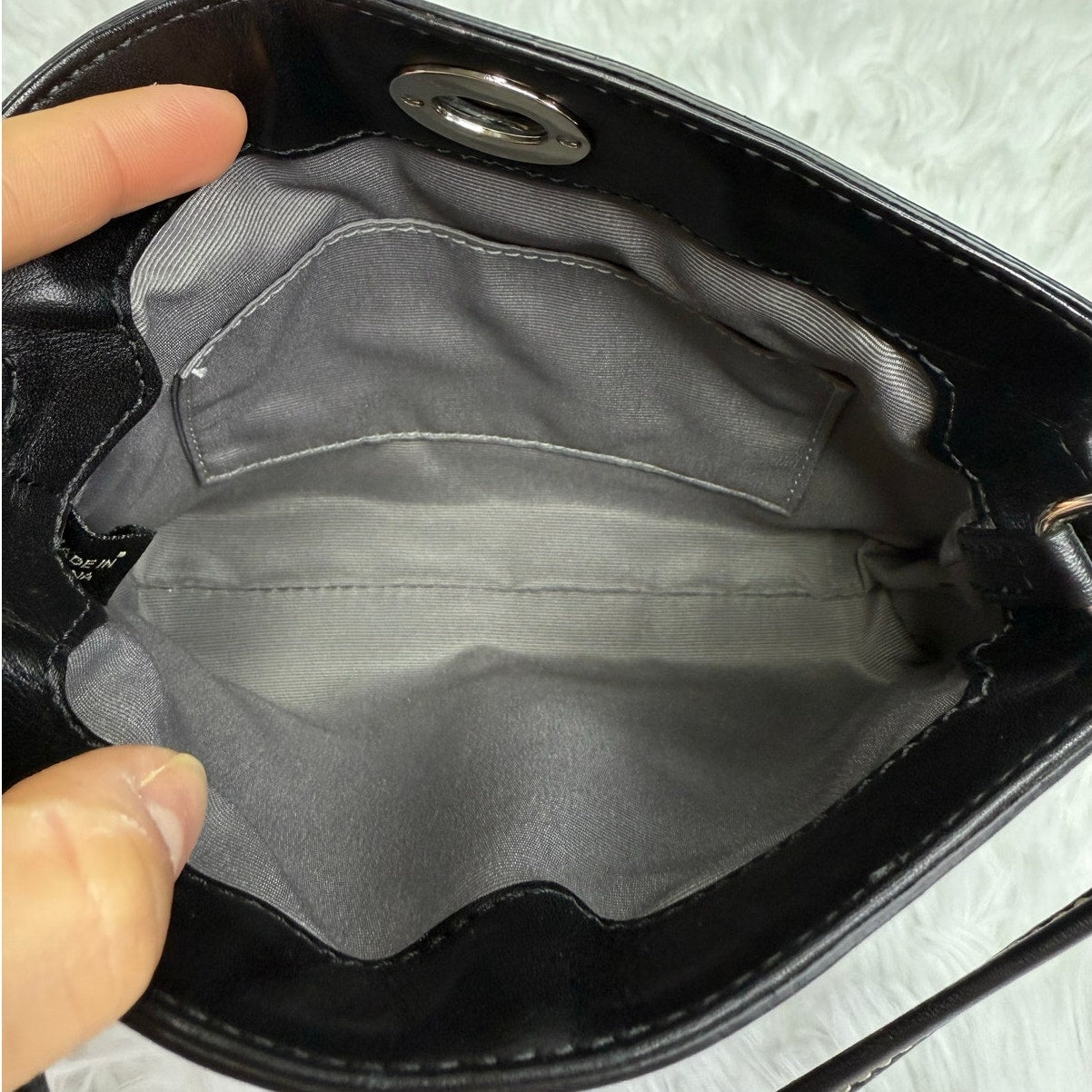 y2k COACH Black Signature Canvas Mini Purse Wristlet
