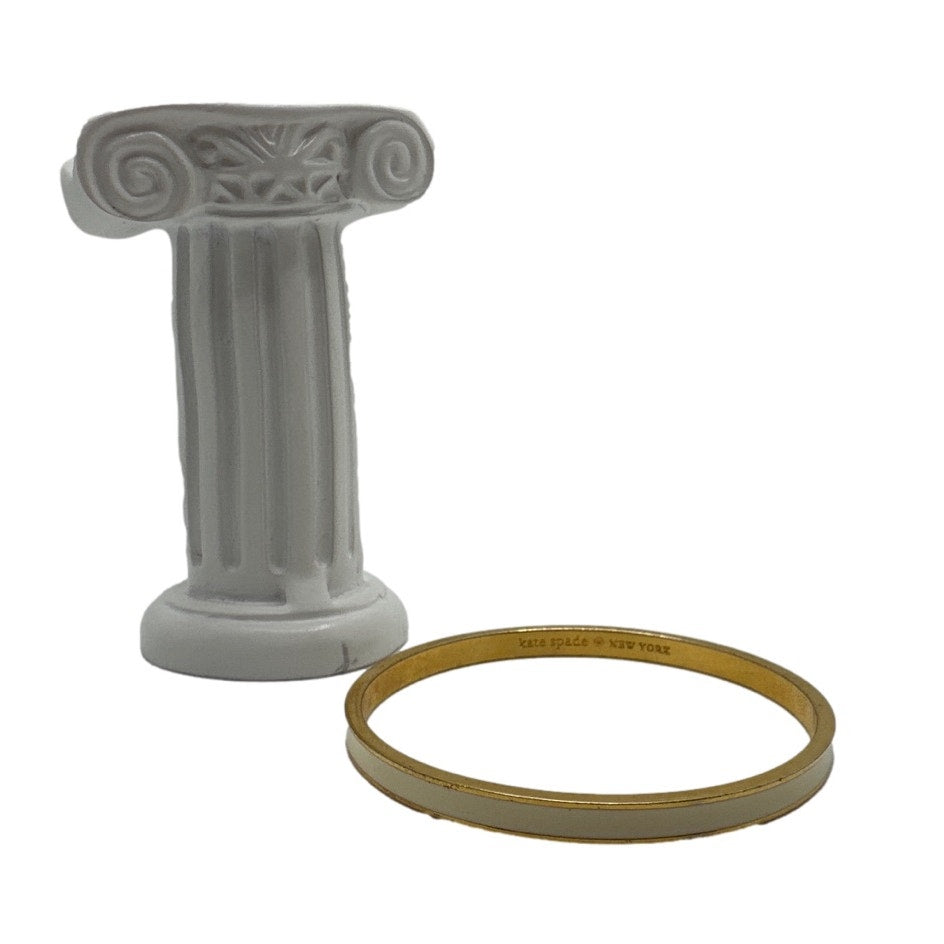 KATE SPADE New York RISE ABOVE Idiom Cream Enamel Bangle Bracelet