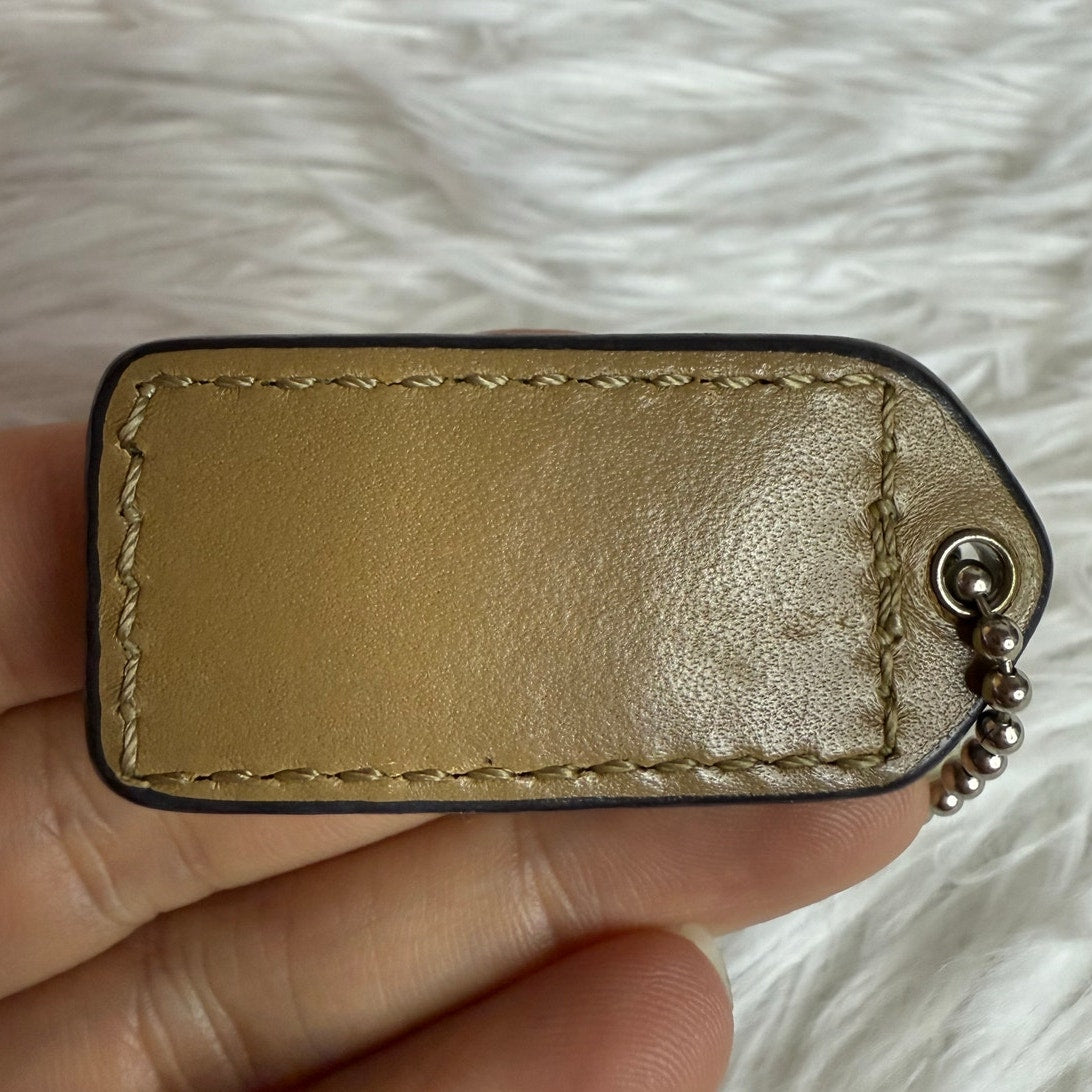 2" y2k COACH Vintage Fob Bag Charm Hang tag Hangtag