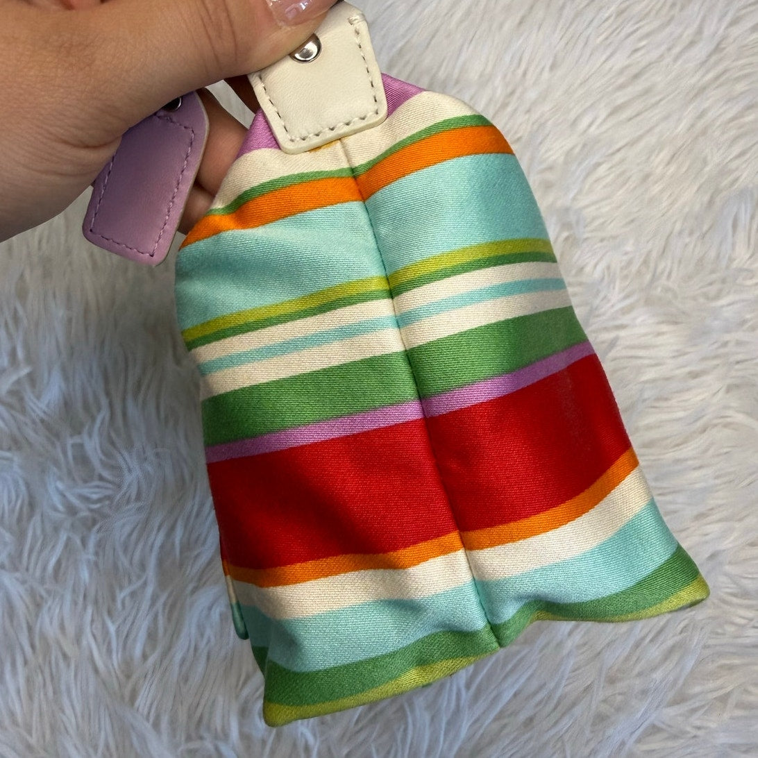 y2k COACH F40494 Hampton Stripped Mini Bag Purse