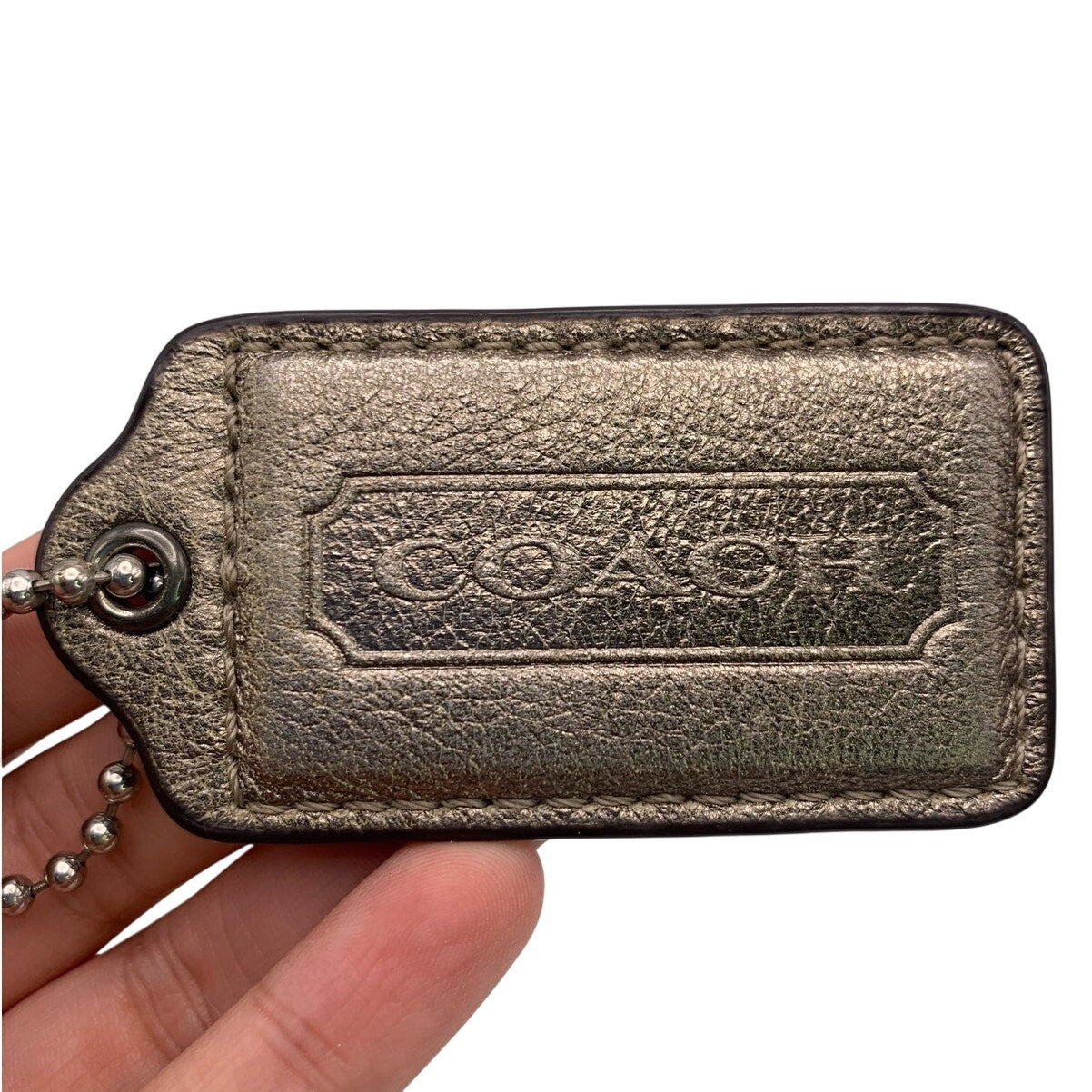 COACH  Metallic Fob Bag Charm Hang tag Hangtag