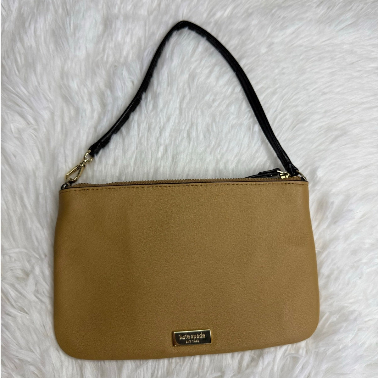 SALE Kate Spade New York Creamy Caramel Brown Mini Purse Wristlet