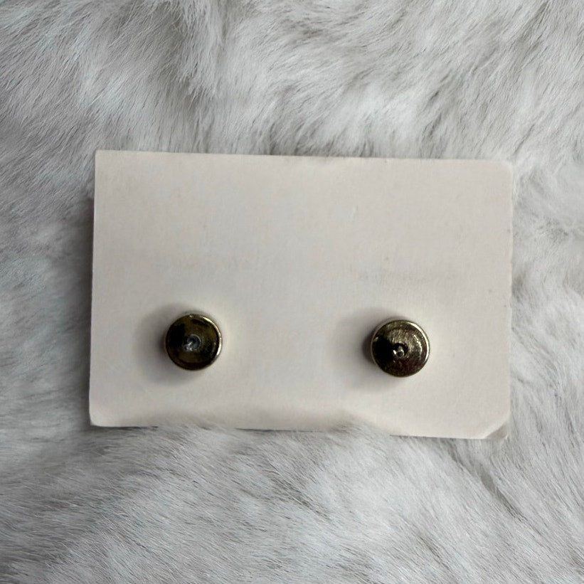 MICHAEL KORS Est 1981 Gold-Tone Logo Padlock Stud Earrings