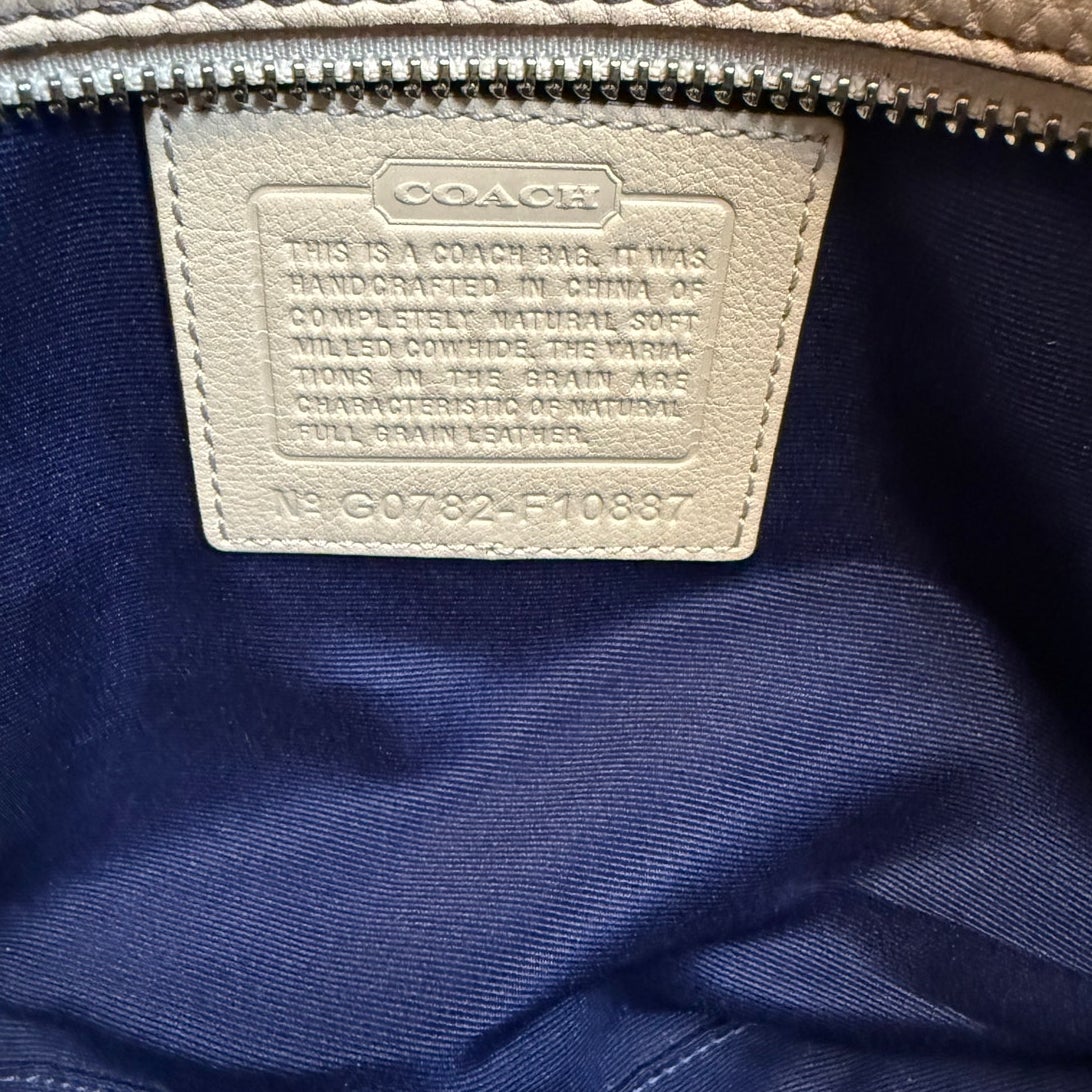 y2k COACH Chelsea Beige Brown Pebbled Leather Shoulder Bag